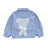 Süße Jeansjacke für Jungen und Mädchen, Perlen-Teddybär-Jeansjacke für Mädchen