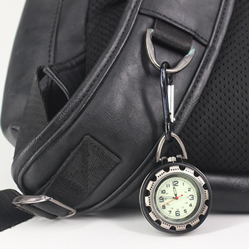Mountaineering Buckle Watch Mini Luminous Multi-Functional Quartz Backpack Buckle Watch Keychain Watch