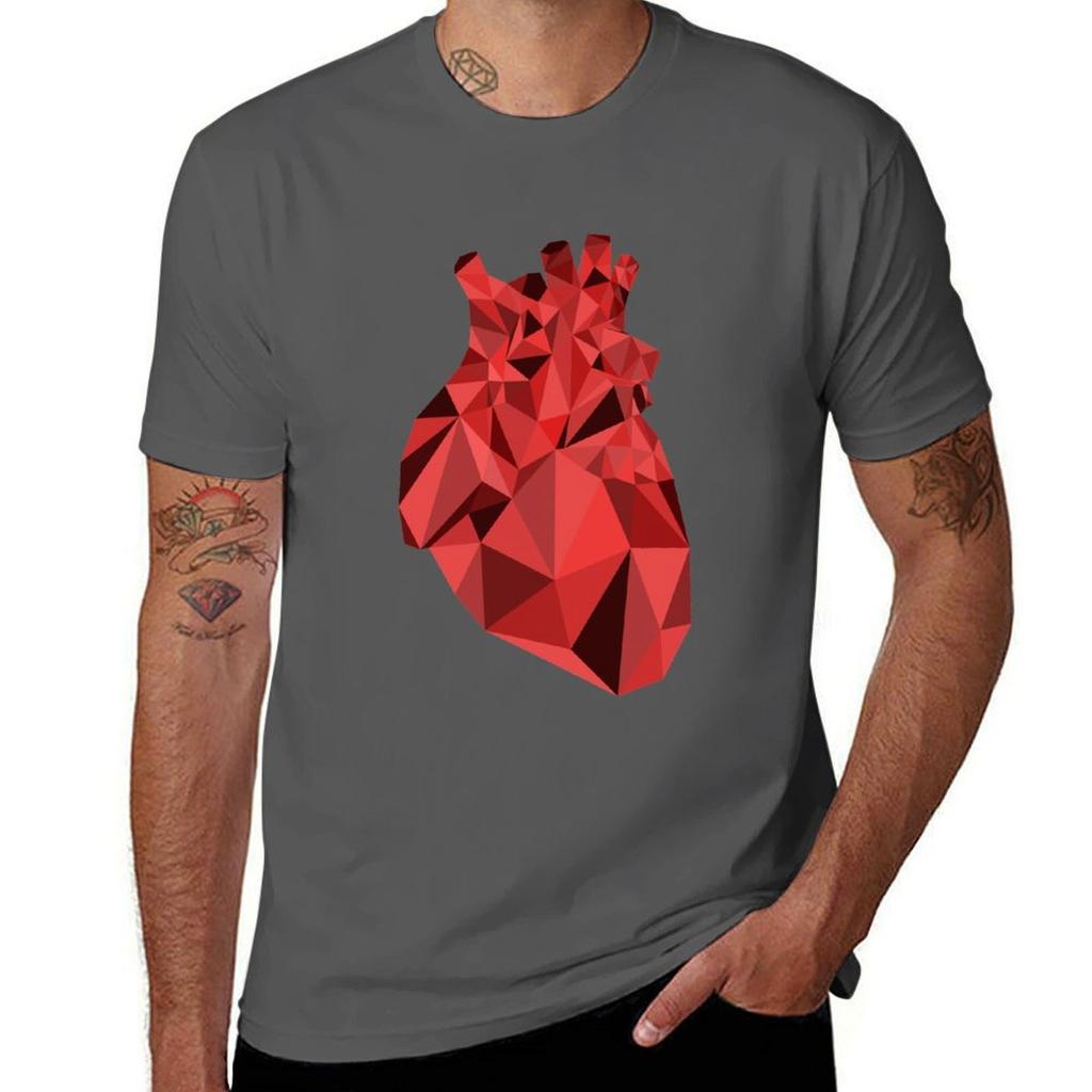 Polygon Heart Tshirt Work Wear Lightweight Tee