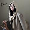 Knit Balaclava Hood Women Hooded Scarf Hat Winter Pullover Hood Knitted Hat with Warm Ear Protection Skull Cap for Cold Weather