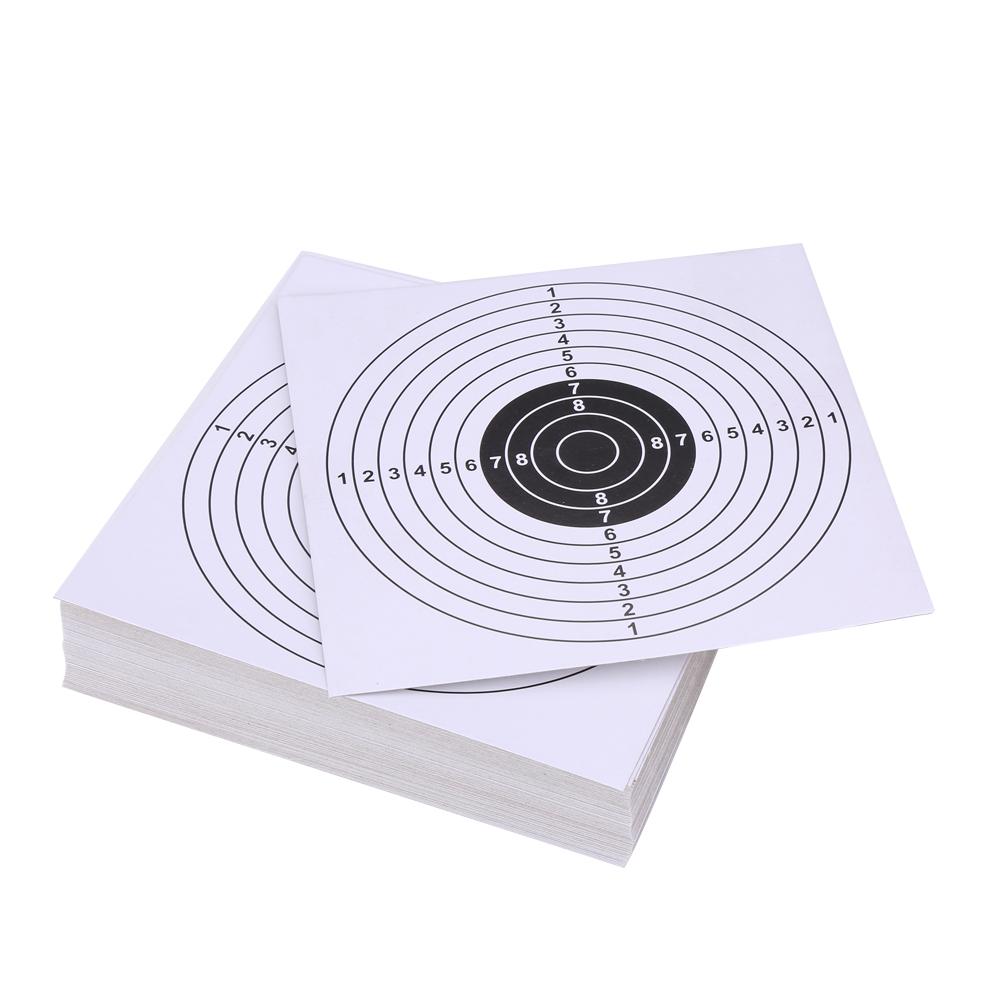 100pcs Lot 14*14cm Archery Target Paper Face for Arrow Bow Shooting Hunting Practice (White)