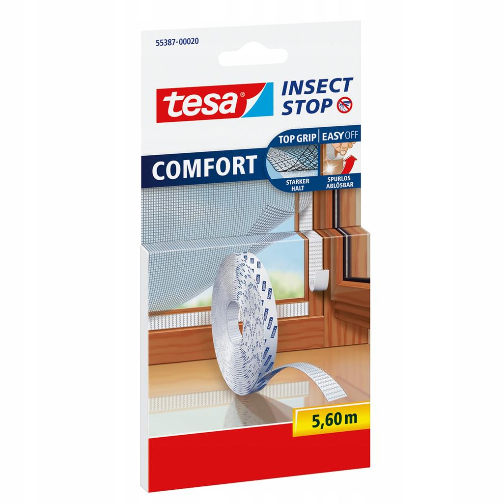 Tesa Adhesive Velcro For Mounting Mosquito Net Window Mesh 5.6M White X4