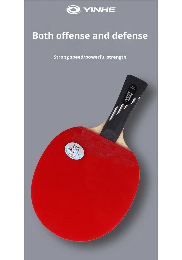 Yinhe 10 Stars Professional Grade Carbon Table Tennis Racket with Pimples-in Rubber High Elasticity Horizontal Grip Made China