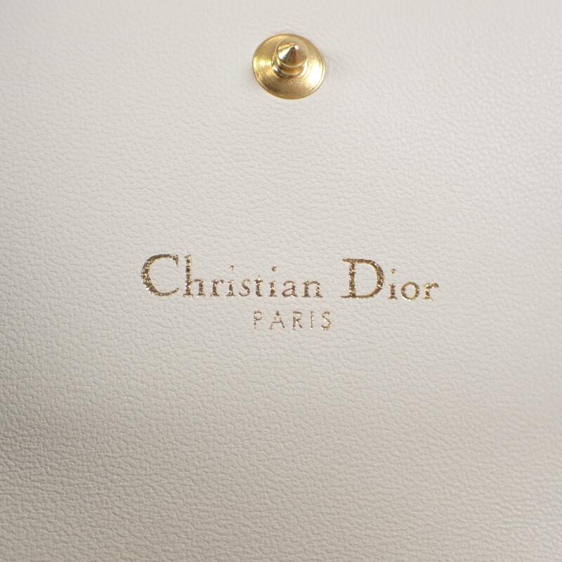 Dior  S5175UNID_M030 Tri-fold wallet white Calfskin Women