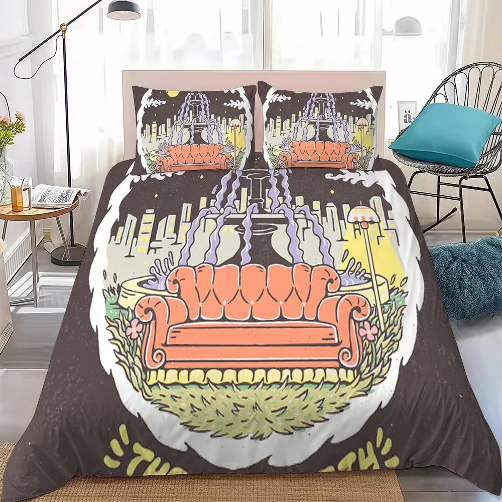 3D Print Hot TV Friends Bedding Set Soft Comforter Cover With 1/2pcs Pillow Shams For Kids Adults Duvet Cover Microfiber