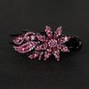 Shiny Rhinestone Hairpin Flower Leaf Duckbill Hair Claws Retro Hair Clips Accessories For Women Shinning Ponytail Headwear