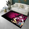 Cartoon Monster High Draculaura Vampire Non-Slip Area Rug for Living Room,Bedroom,Playroom,Soft Carpet Floor Mat Home Decor Rug
