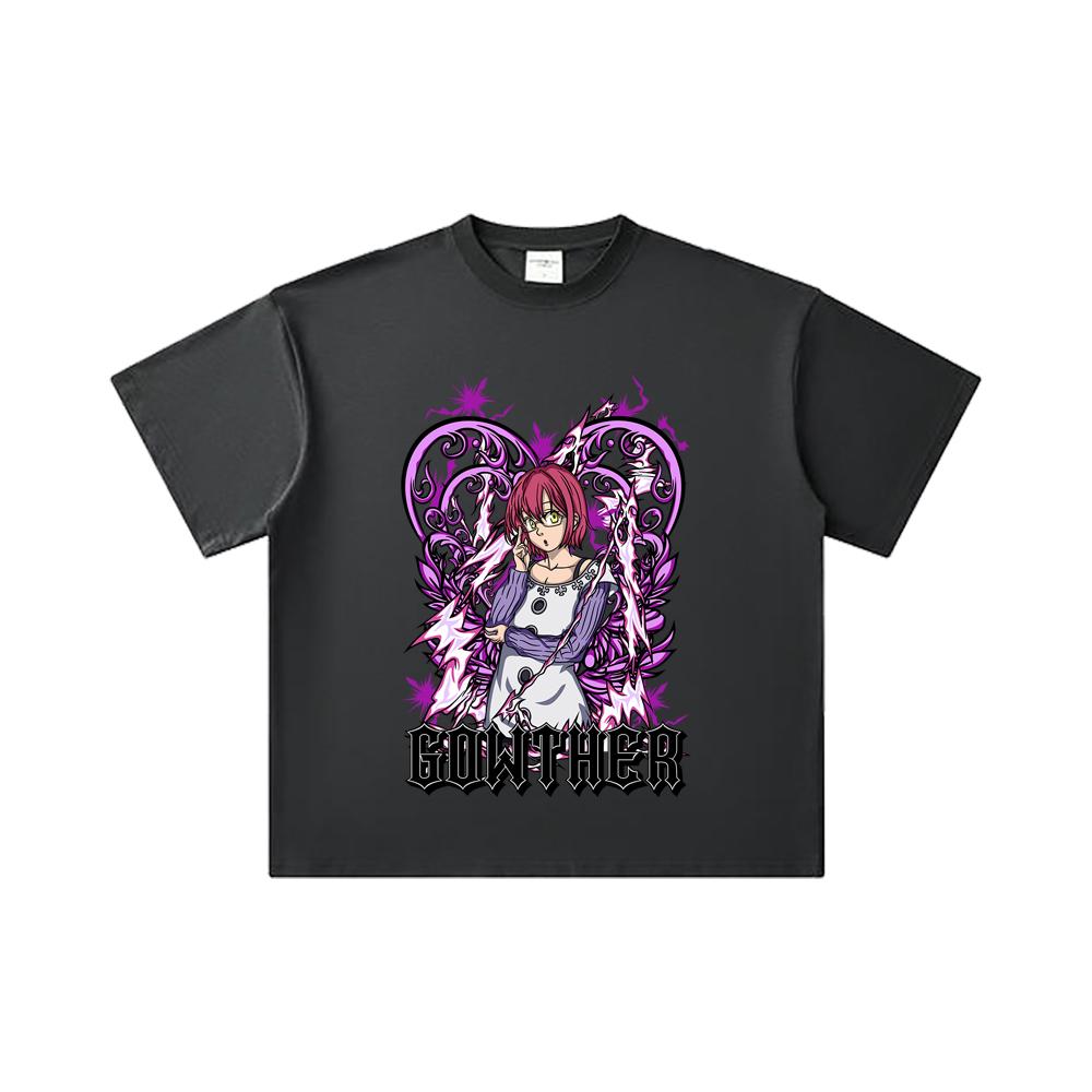 260 GSM Double Yarn 32 Count 100% Cotton Seven Deadly Sins V5 Gowther Print Unisex Heavy Cotton T Shirt