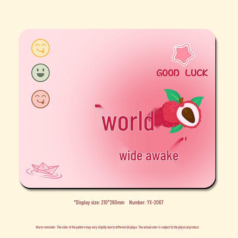 Motivational Cute Cartoon Non-Slip Mouse Pad for Home Office Use
