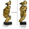 1PC Gold-plated Gold Sculpture, Silence Is Gold Abstract Art Figurine, Resin Statue Ornament