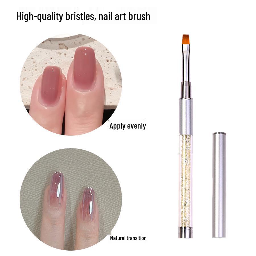 Cross-Border Nail Art Gel Pen: Flat Head, Crystal Carving, Liner, Color Painting, Flower Design