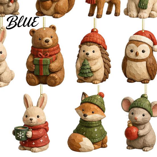 Festive Countdown Calendar Forest Party 24-Day Christmas Advent Calendar Woodland Animal Set with Favors