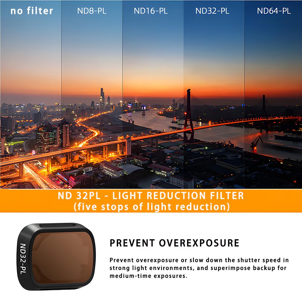 

Фільтри для Dji Mini 3 Pro Аксесуари для дрона Набір фільтрів NDPL UV ND Регульований CPL Об єктивний фільтр Сумісність: MINI 3 / 3 PRO