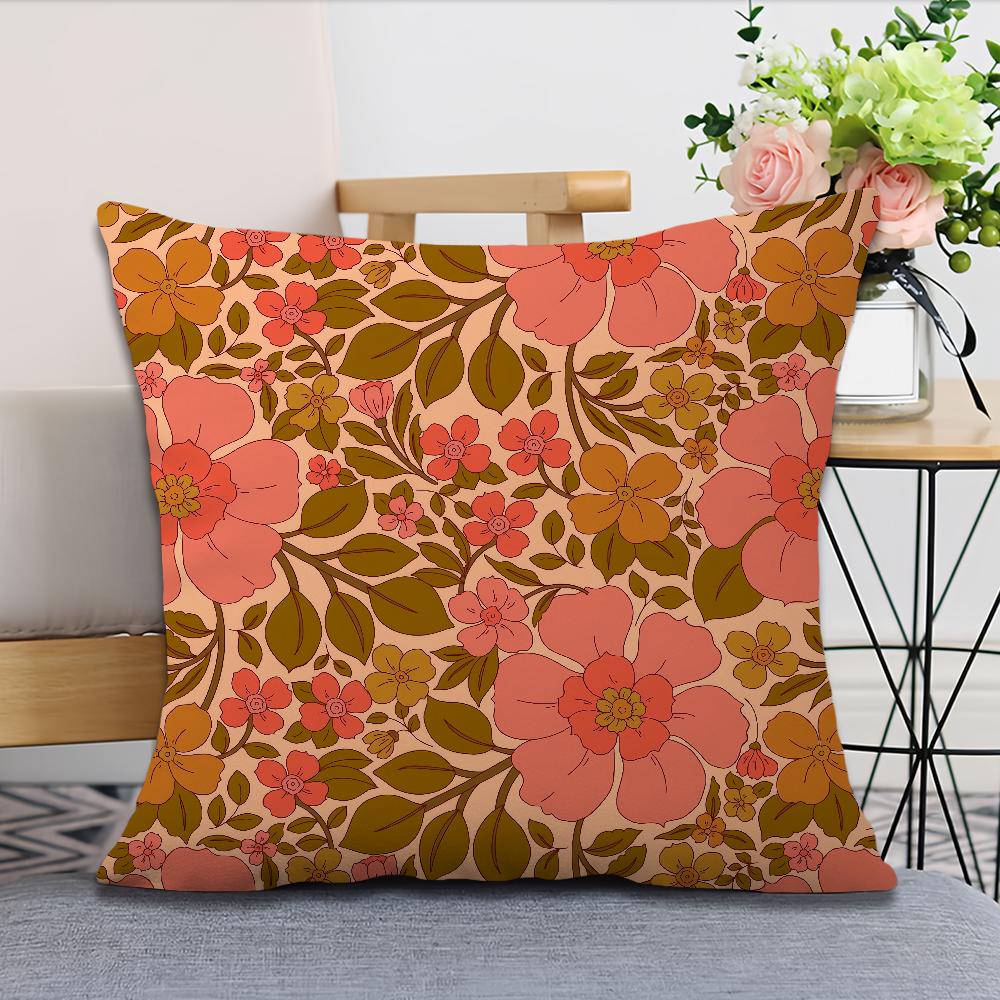 soft Comfortable Pillow Case for Sofa Living Room M-michelle P-parascandolo flowers Home office Decor Protective Covers