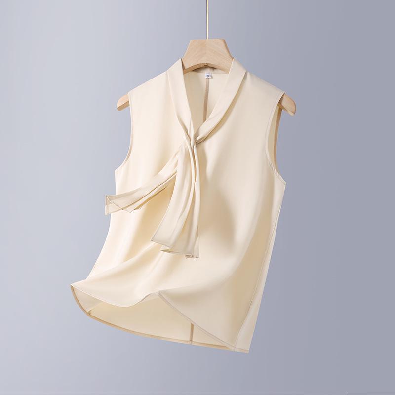 

Stylish Women s Satin Vest Top: Design-Sense Suit Base for Spring/Summer L 98-106 jin абрикосовый/кремовый