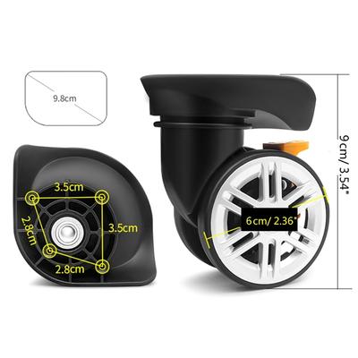 2 szt. Kółka do wózka Zamienne Kółka Rolkowe Heavy Duty do Walizki, Kufra, Zestaw Obrotowy 360 Stopni SilentWheel
