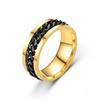Fashionable and unique multi-purpose stainless steel ring with rotating chain finger ring accessory