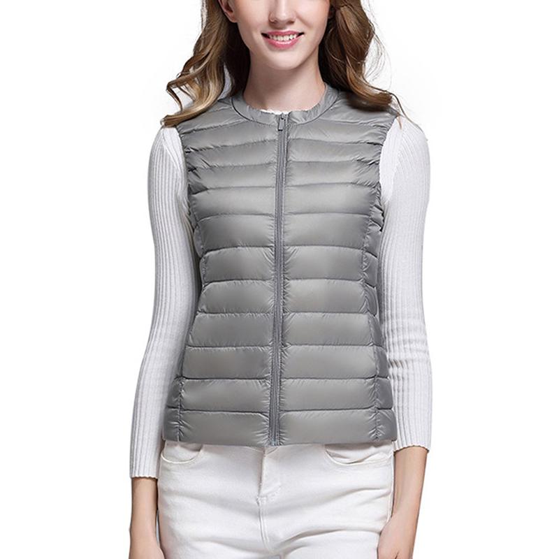 Women Ultralight Down Vest Jacket 