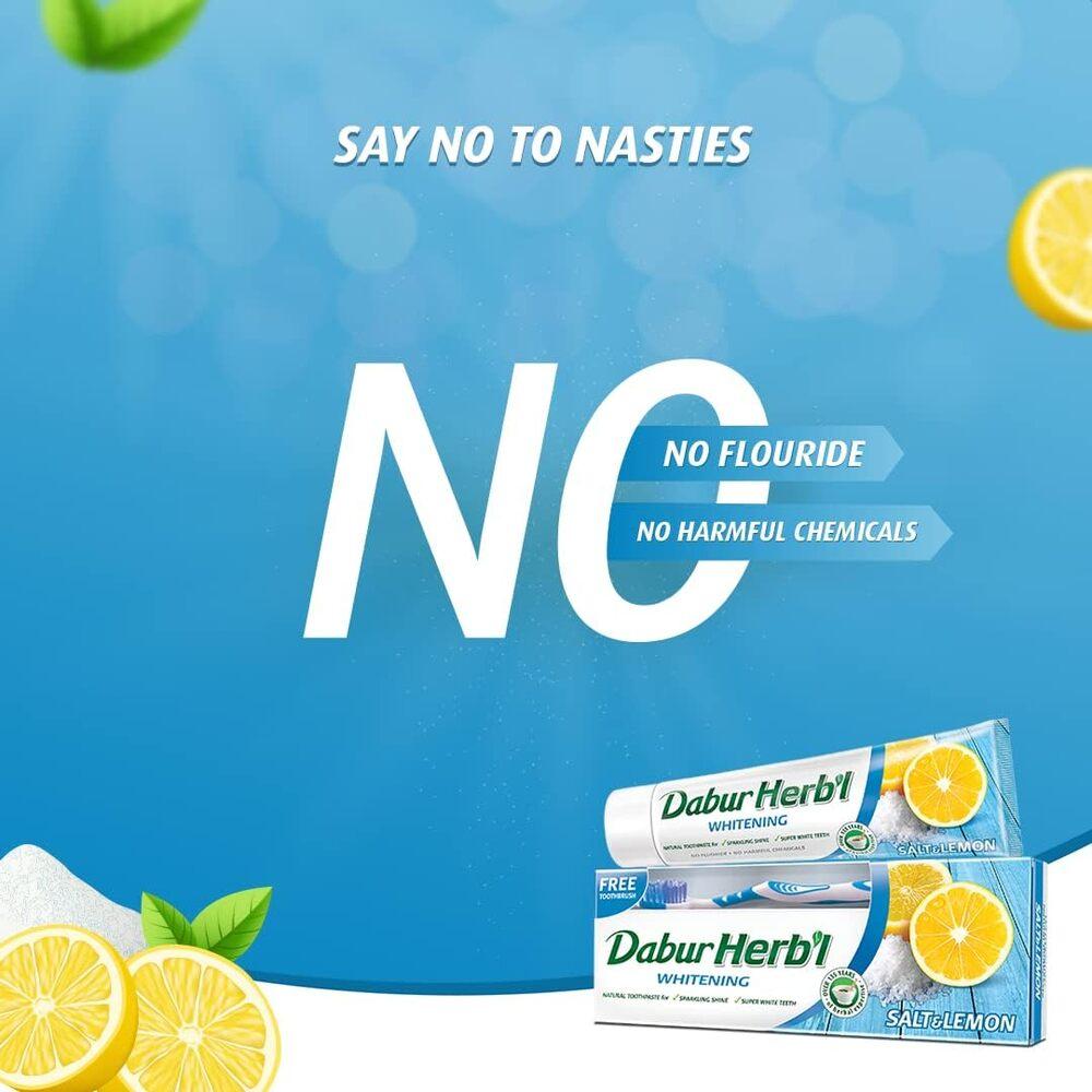 Toothpaste Bleaching salt with lemon HERB`L + toothbrush
