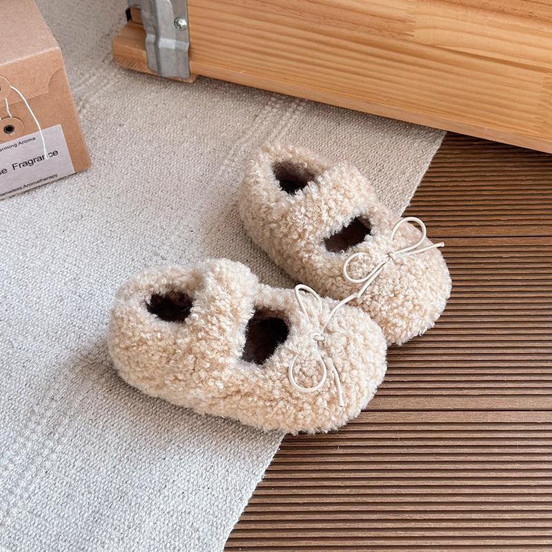 New Style Girls' Soft-soled Shoes, Children's Outerwear Style Beanie Shoes, Padded Cotton Baby Shoes