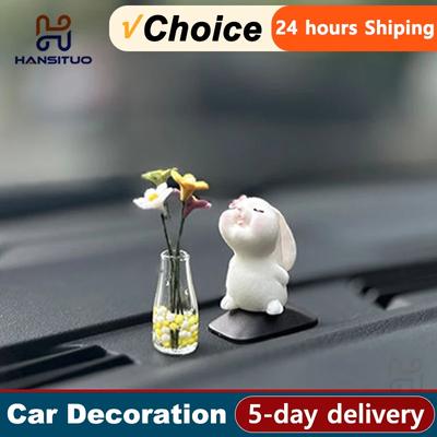 Décoration de Voiture Lapin Accessoires de Voiture Nouvelle Console Poupée Mignonne Pendentif Intérieur de Voiture Décoration de Voiture Décoration de Voiture Cool Petite Marguerite