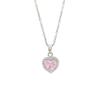 Elegant Heart Pendant Necklace with Rhinestones: Simple, Versatile Design