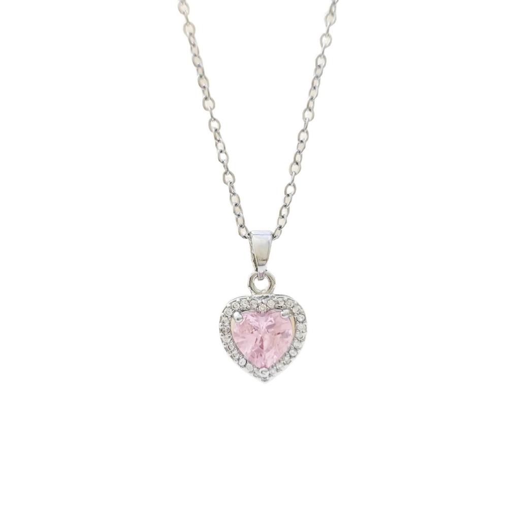 Elegant Heart Pendant Necklace with Rhinestones: Simple, Versatile Design