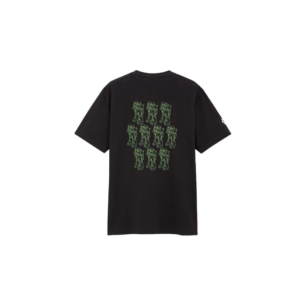 UNIQLO Gundam Model Print T-Shirt Unisex tops Black 427608-09