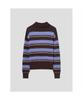 8SECONDS High-Neck Striped Pullover Brown