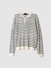 Pokeopeiseu Cable Stripe Henley Neck Knit Ivory