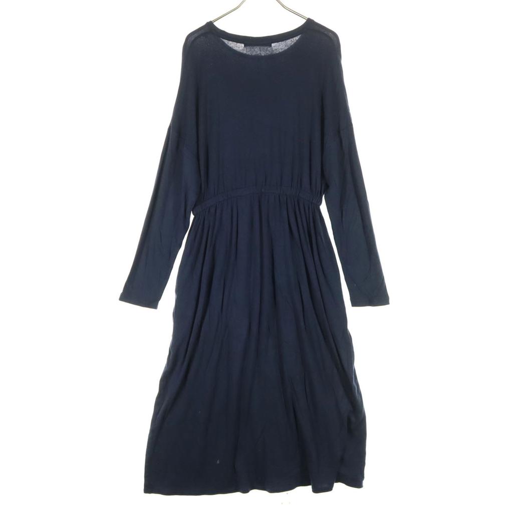 FLORENT Made In Japan Long Sleeve Long Dress Navy Women Used