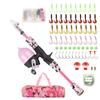Portable Lightweight Kids Fishing Pole Telescopic Fishing Rod and Reel Combo Kit with Fishing Lures Fishing Lines Fishing Hooks