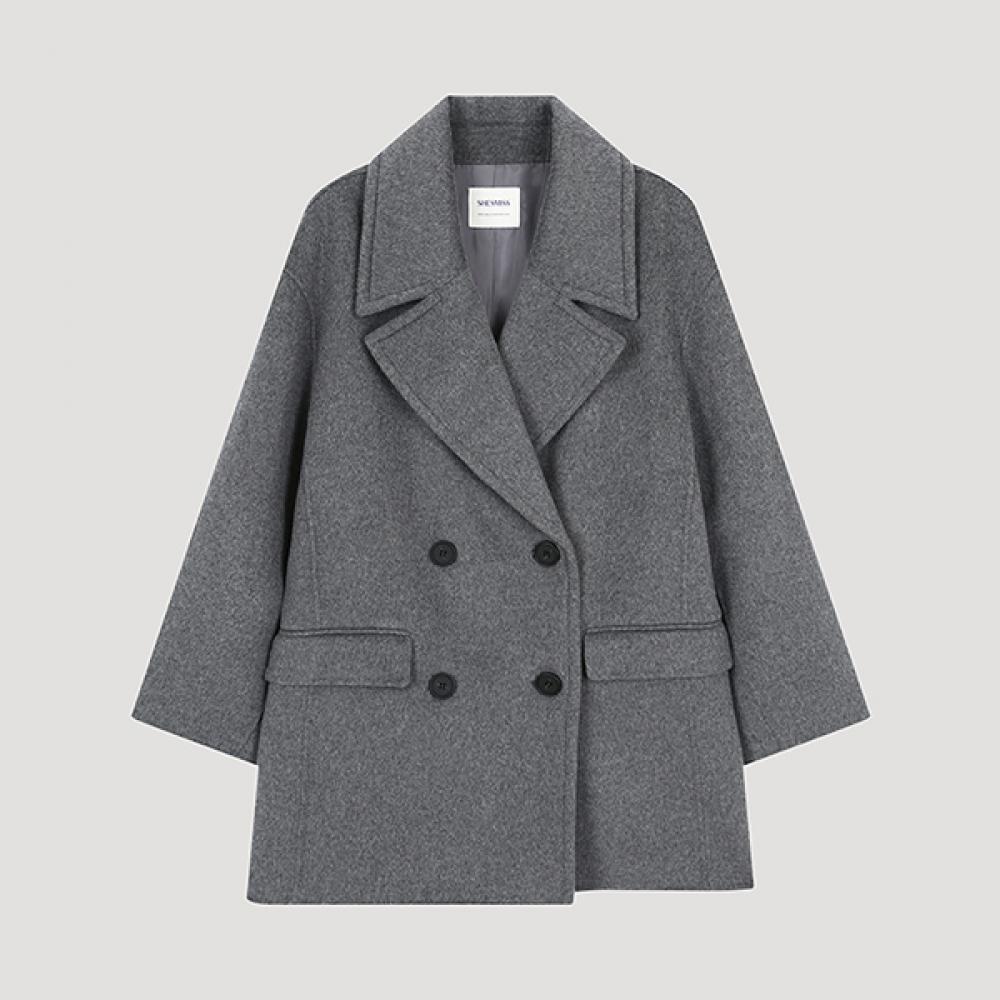 

She S miSS Wide Double Handmade Coat Swhcto42070 Ch charcoal/55