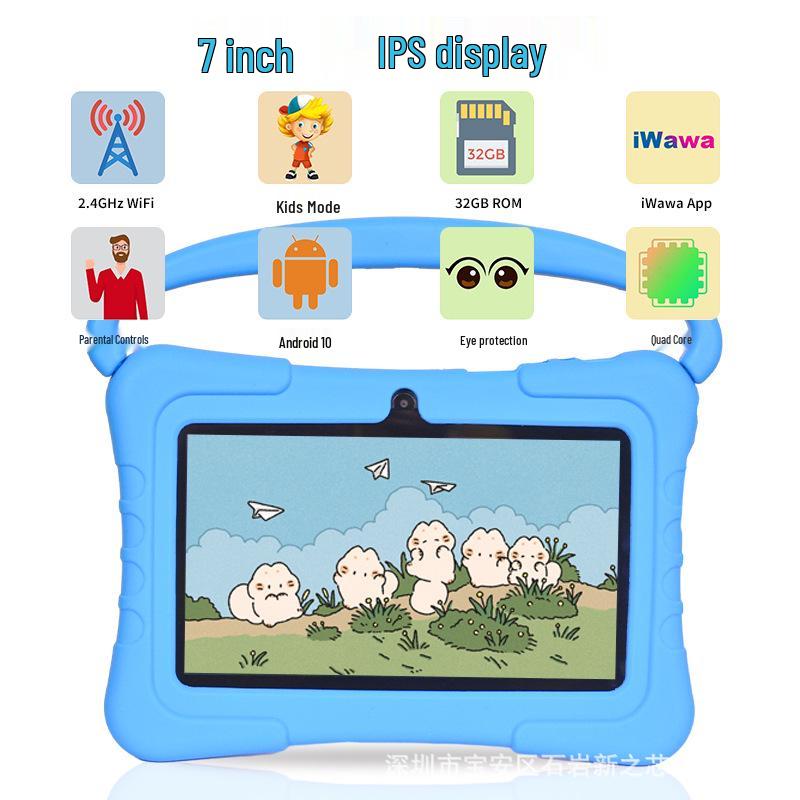 2026 German Tablet for Kids with Protective Drop-proof Leather Stand Case
