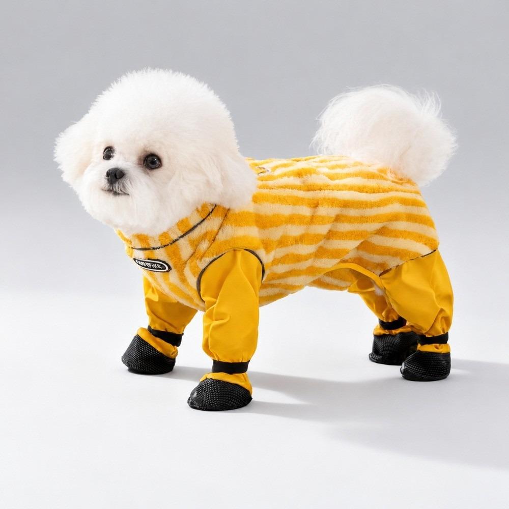 Thickened Pet Dust-proof Pants Full Body Pet Jumpsuit Cozy Dog Winter Coat for Outdoor Walks