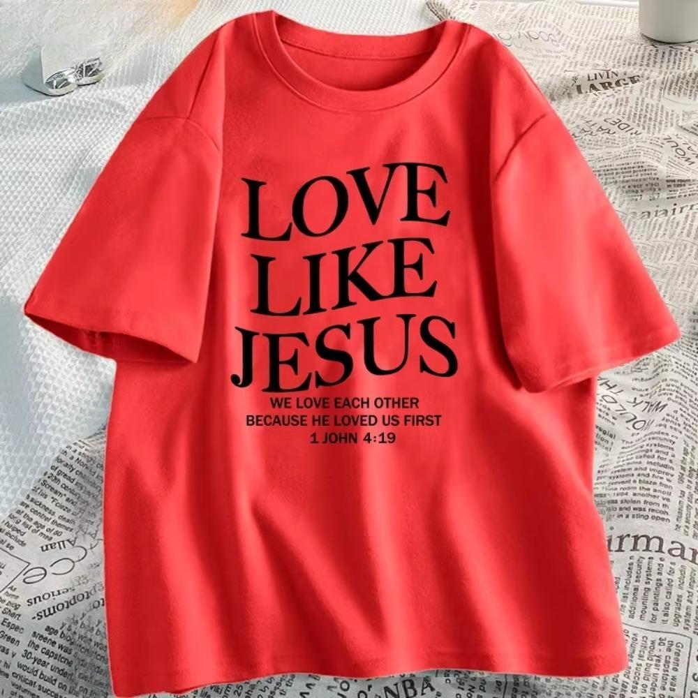 

Love Like Jesus Christian TShirt Faith Religion TShirt Casual ONeck Short Sleeve Men and Womens Tshirt Clothing Comfortable 3XL