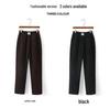 Plus Size Women's Winter Fleece-Lined High Waist Straight Leg Pants