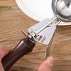 304 Stainless Steel Ice Cream Scoop Redwood Handle Household Kitchen Professional Tools Ice Cream Fruit and Popsicle Scoop New