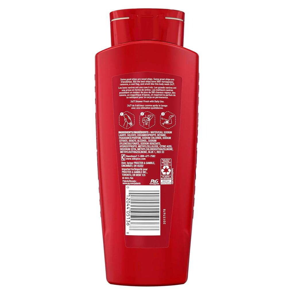 OLD SPICE BODY WASH CAPTAIN 16oz473ml Body Wash Body Soap for Men, Captain Scent [Official Import] [OSS] (with Japanese Label)
