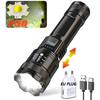 9900LM Powerful LED Flashlight Battery Display USB Rechargeable Light Telescopic Zoom Torch Lamp Outdoor Camping Fishing Lantern