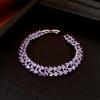 Heart Shaped Double Layer Zircon Crystal Bracelet For Women With Elegant Design And Gift Use