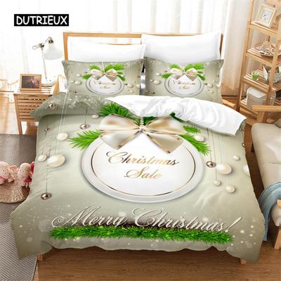 Weihnachtsdekorationen Bettwäscheset Bettbezugset 3D-Bettwäsche Digitaldruck Bettwäsche Queen-Size-Bettwäscheset Modisches Design