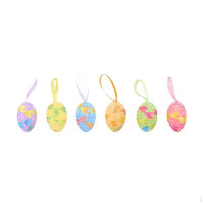 6 Pieces Easter Egg Hanging Ornaments Decoration Decorative Tree Decorations for