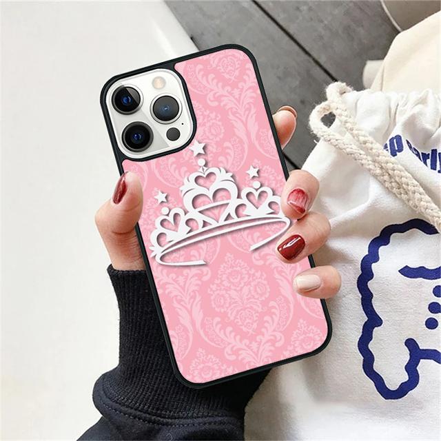 Koningin prinses kroon Coque Shell Voor iPhone 17 Air 15 16 14 13 12 Pro Max 11 Pro Max Plus Telefoonhoesje Cover