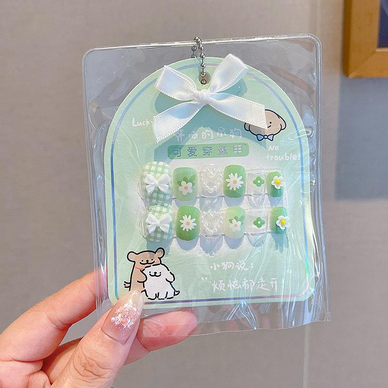 1Set Funny  Children Nail Patch Cartoon Cute Nail Stickers Detachable Nails Stickers Sweet Lovely Nail Stickers Gifts