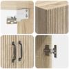 Wall Mounted Cabinet in Sonoma Oak Finish 66 x 34.5 x 90 cm Particleboard