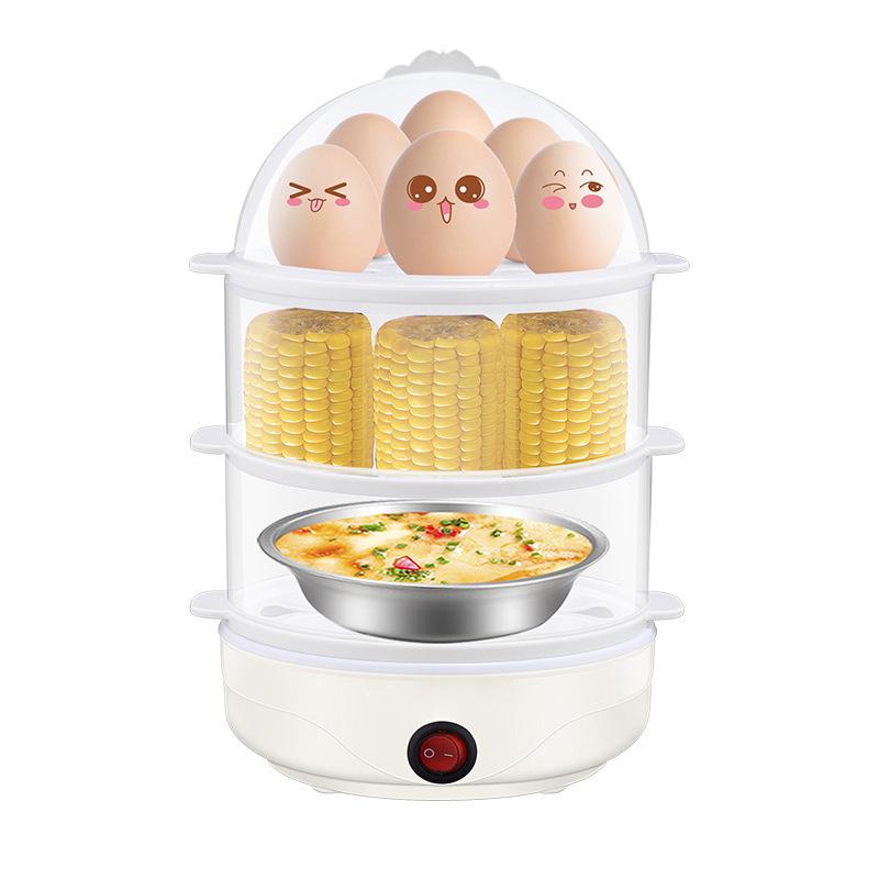 Multifunctional Egg Steamer: Multi-layer Breakfast Machine with Anti-Dry Burning Feature and Automatic Power Off, Mini Egg Boiling Pot.