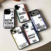 Funny World City Tourist Ticket Label Hard Plastic Phone Case For Iphone 17 Air 16 15 14 13 12 11Pro Max PC TPU Cover