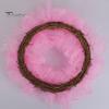Spooky Spider Wreath Halloween Pink Gauze with Spiders Decorative Front Festive Decor Door for Mantel Living Room Bedroom Party Decoration