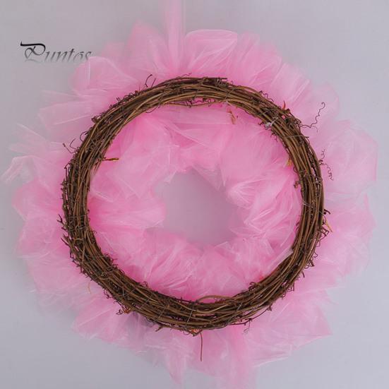 Spooky Spider Wreath Halloween Pink Gauze with Spiders Decorative Front Festive Decor Door for Mantel Living Room Bedroom Party Decoration